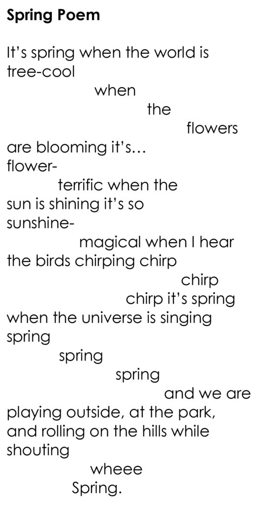 Spring Poem 2015